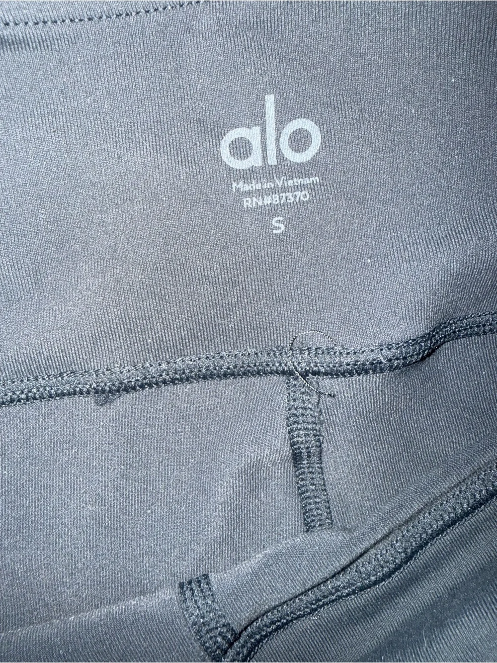 ALO Yoga Moto High-Waist Legging in Charcoal Gray